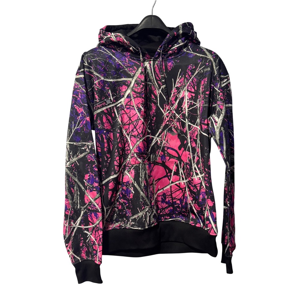 Moon Shine Camo Muddy Girl Pink Purple‎ Camouflage Hoodie Womens Size Medium